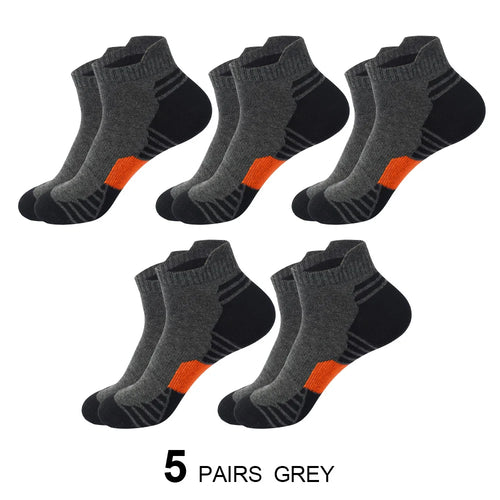 5 Pairs Sport Ankle Socks Men Running Low Cut Cotton Sock Outdoor