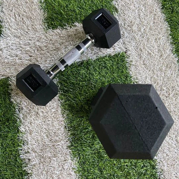 5kg 10kg 15kg 16kg  Multi weight Black Rubber Hex Dumbbells