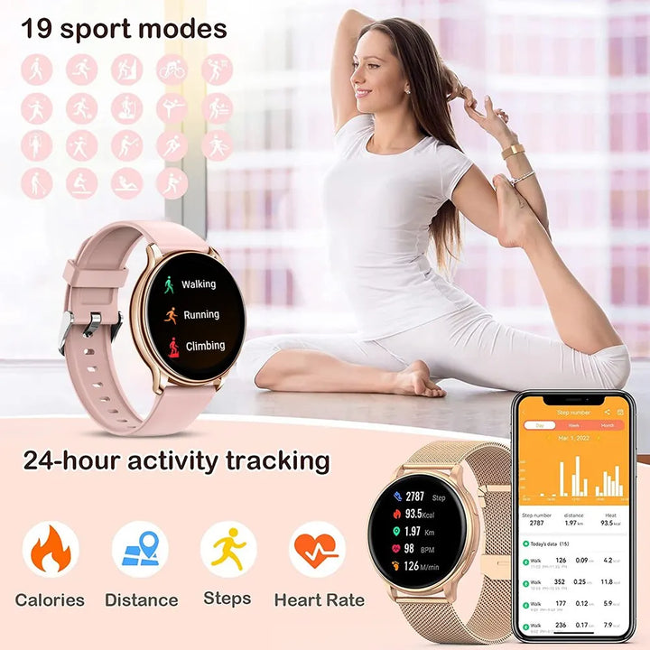 Bluetooth Call Smart Watch Women Custom Dial Steel Watches Men Sports