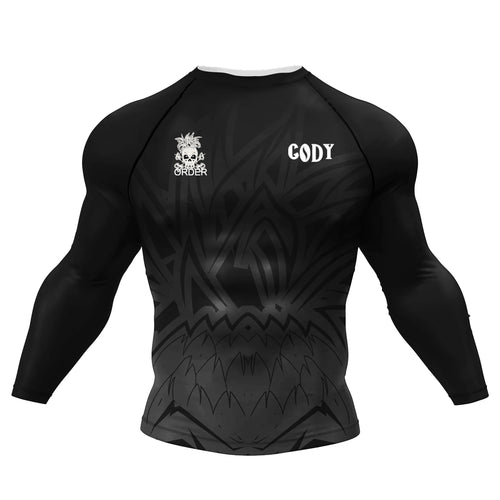 Custom CODY LUNDIN Long Sleeve Jiu Jitsu BJJ Rashguard For Men Tattoo