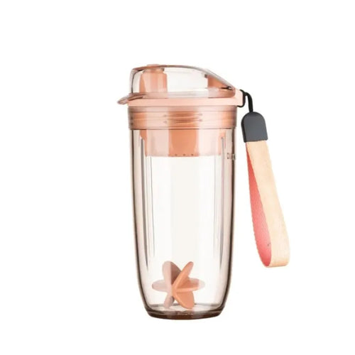 400ml Sport Shaker Bottle Plastic Water Bottle with Whisk Ball Lid Tea