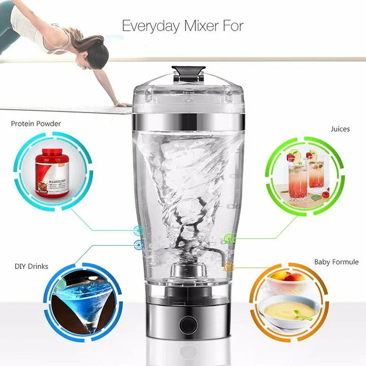 Electric Protein Shake Stirrer USB Shake Bottle Milk Coffee Blender