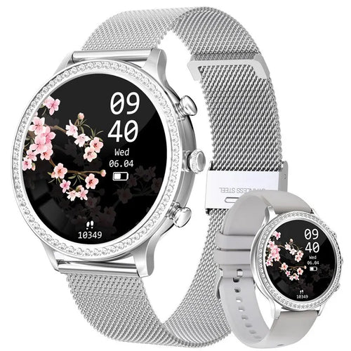 LIGE Fashion Smart Watch For Lady Bluetooth Call Blood Pressure DIY