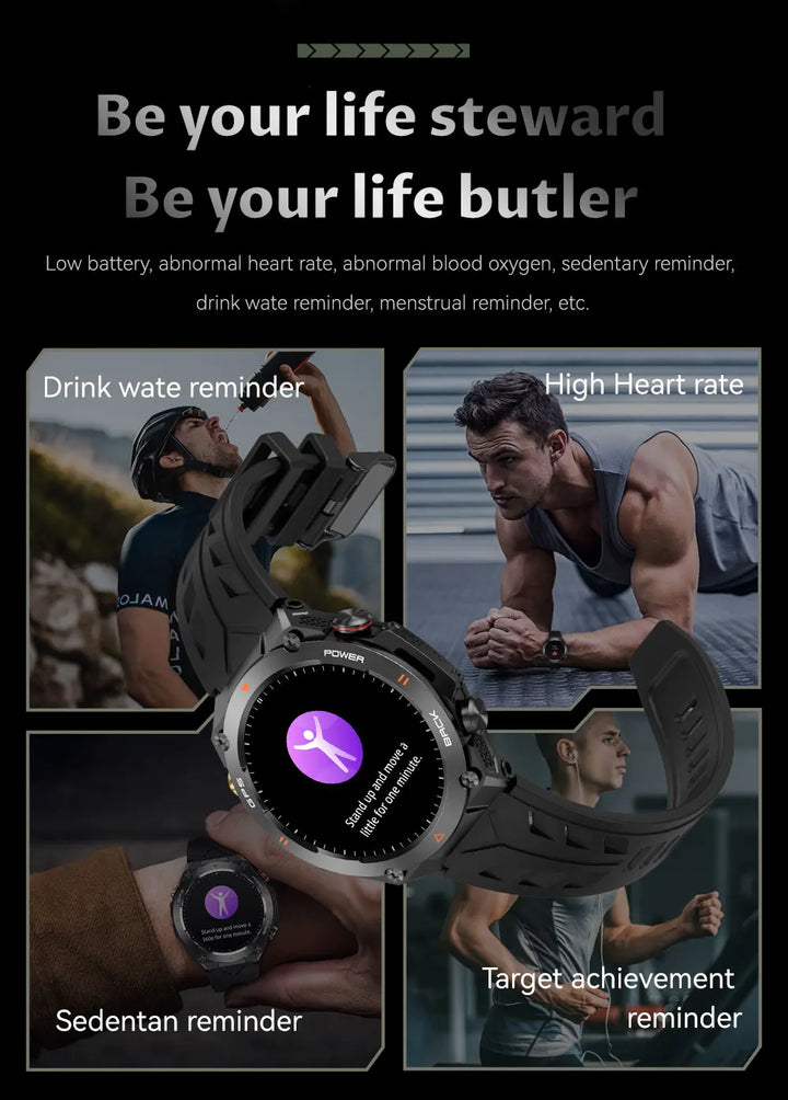 2024 New GPS Smart Watch 1.45" Ultra HD Display Built-in GPS & Compass Make/Receive Phone Calls Smart Bracelet 650mAh Battery