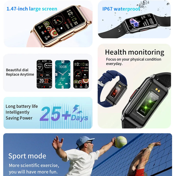 Xiaomi Sports Smart Watch Men Women Full Touch Fitness Tracker IP67