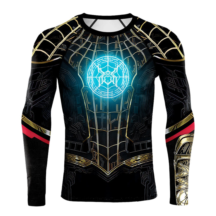 Compression Shirts for Men Long Sleeve Comics Spider Cosplay T-Shirt Superhero Top Elastic Fitness Sportwear Halloween Clothes