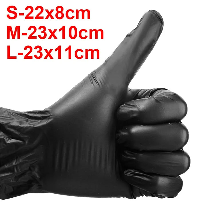 100/2pcs Strong Disposable Gloves Black Nitrile PVC Gloves for Housework Cleaning Car Industry Gardening Pet Care Cooking Tools