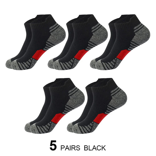 5 Pairs Sport Ankle Socks Men Running Low Cut Cotton Sock Outdoor