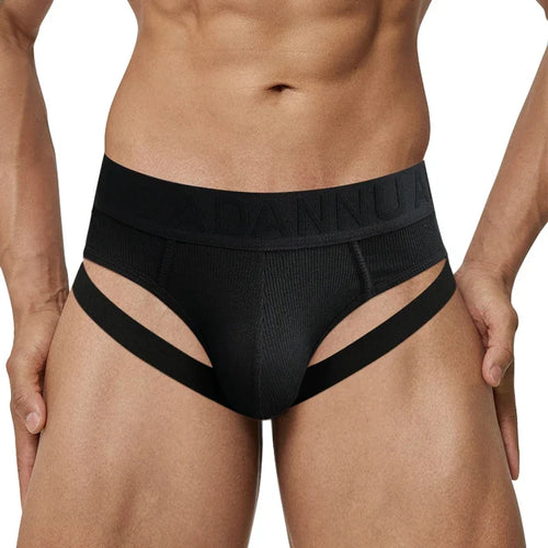 CMENIN Model Man Underwear Sexy Leg Strap Mens Sports Fitness Briefs