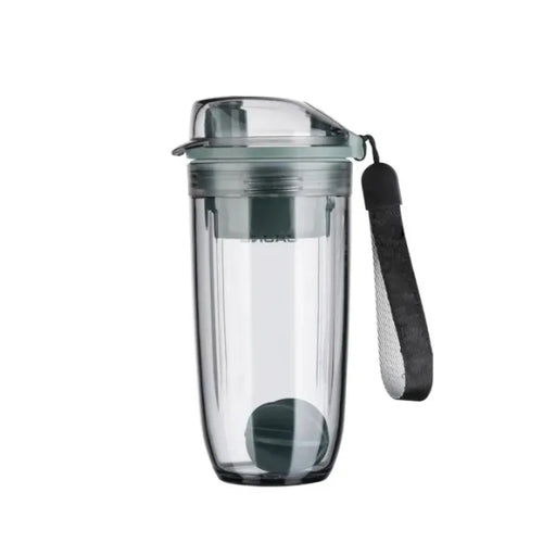 400ml Sport Shaker Bottle Plastic Water Bottle with Whisk Ball Lid Tea