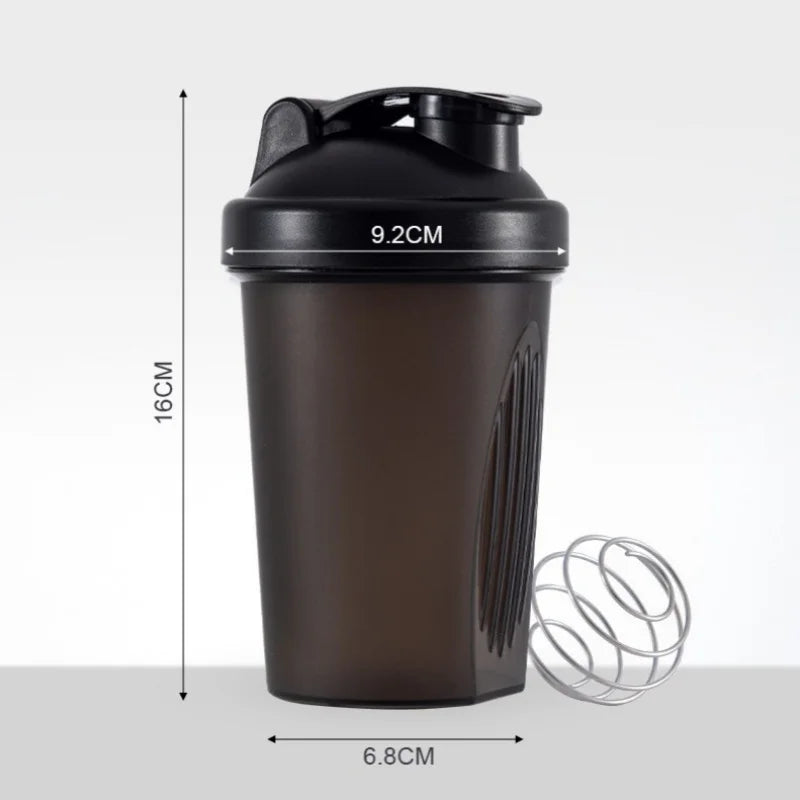 400ML Blender Shaker Bottle with Scale Protein Shakes Leakproof for Powder Workout Gym Sport Mixing Cup Water Bottle