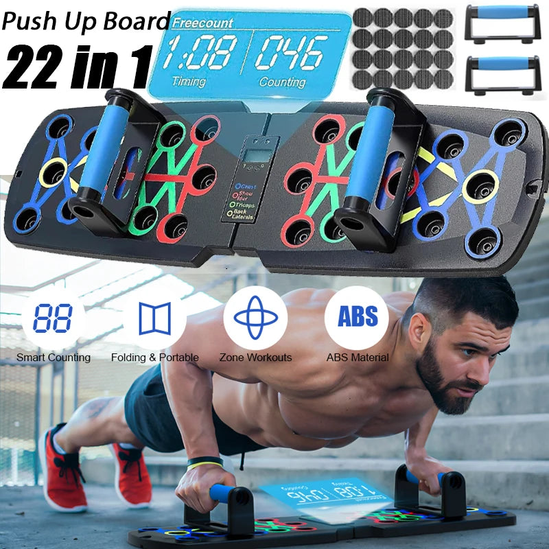 Automatic Count Push Up Board Strength Train Equipment Foldable for