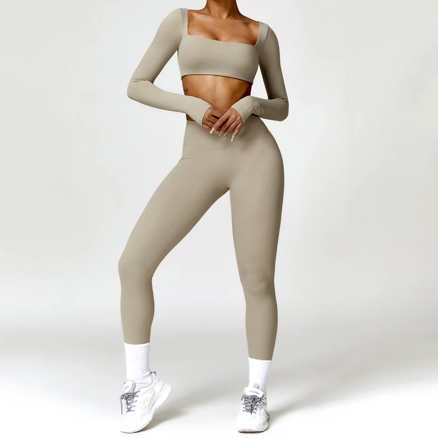 Women Tracksuit Yoga Set 2PCS Sportswear Workout Clothes Athletic Wear