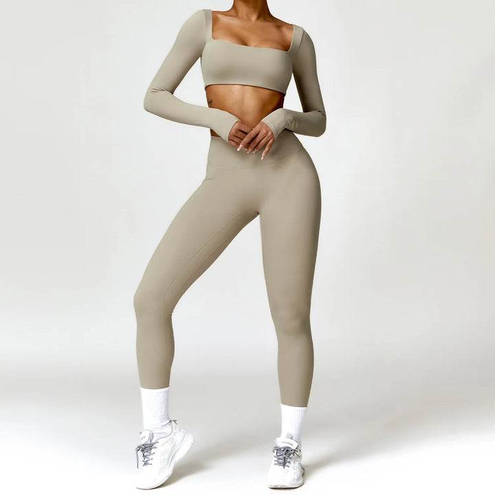 Women Tracksuit Yoga Set 2PCS Sportswear Workout Clothes Athletic Wear