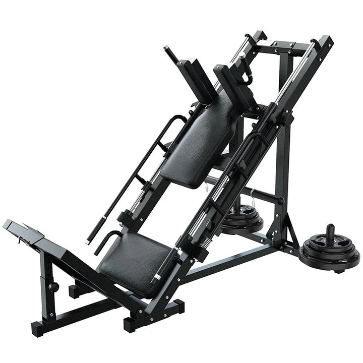 Commercial Gym Equipment for Squat, Leg Press Machine, Inverted Double Function, Revers Pedal, Strength Trainer, 45 Degree