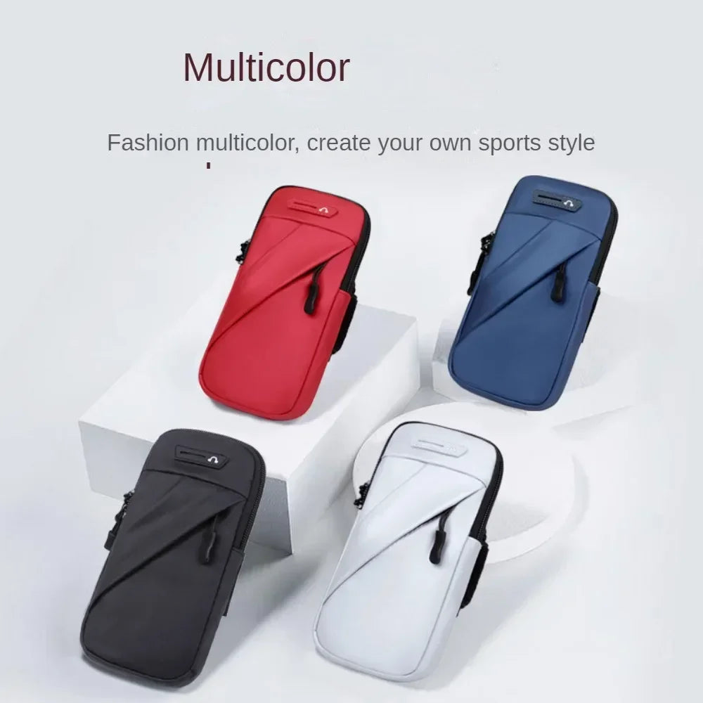 Outdoor Running Mobile Phone Arm Bag with Headphone Cable Hole