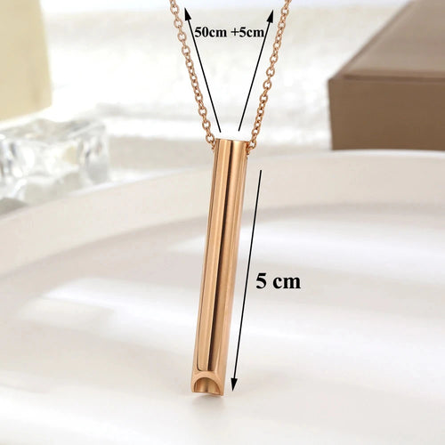 Stainless Steel Anxiety Breathing Necklace for Women Stress Relief