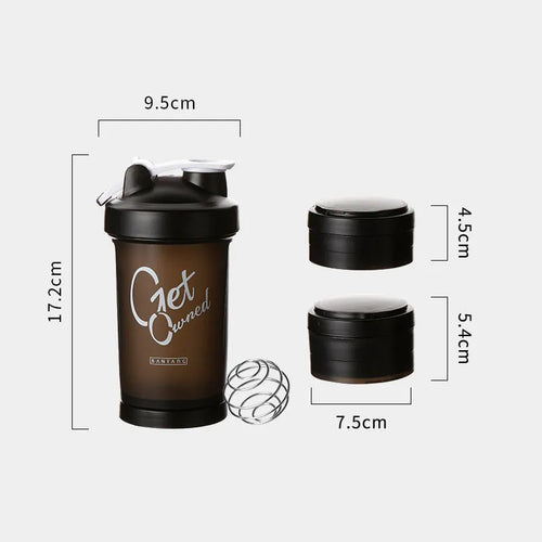 500ml Large-capacity Shaker Protein Bottle Powder Mixing Cup Portable