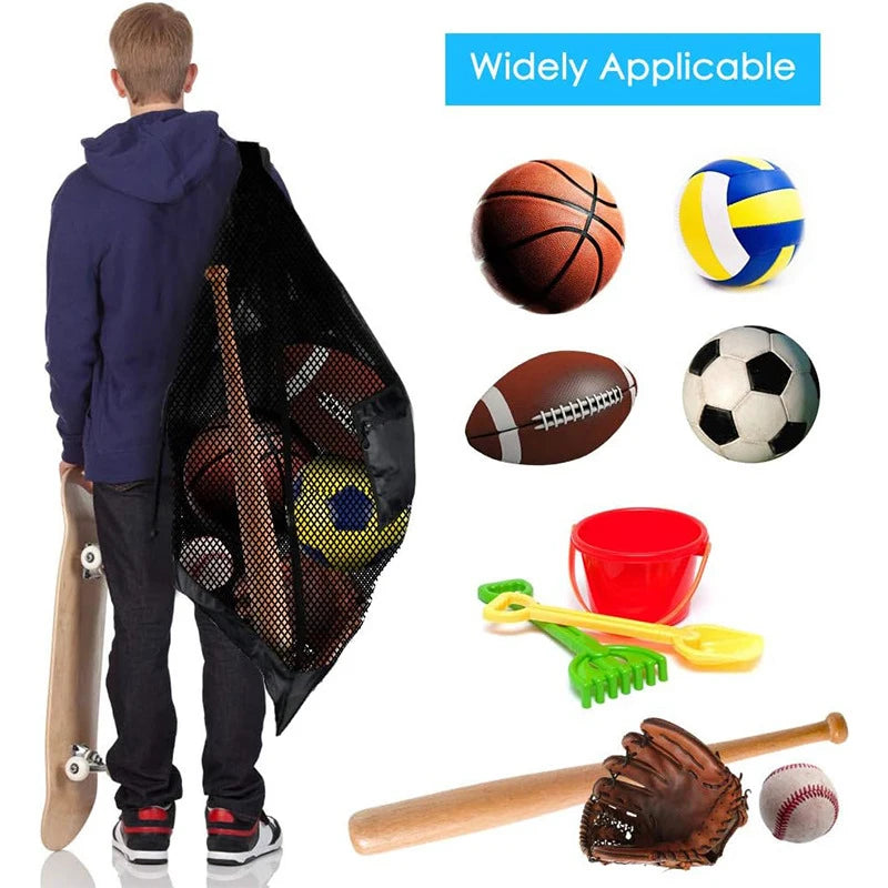 Mesh Soccer Ball Bag Extra Large Drawstring Basketball Storage Bag