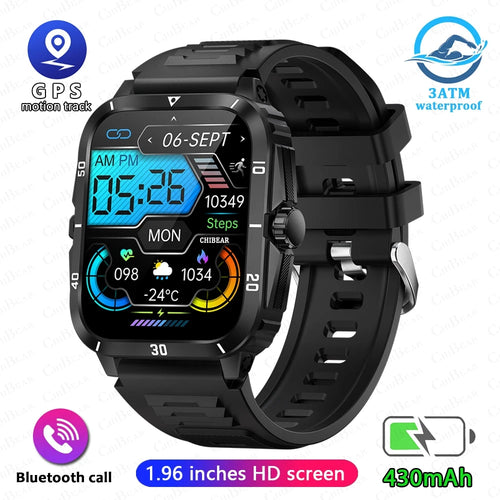 2024 Men Smartwatch 3ATM Waterproof Barometer Altimeter GPS Trajectory