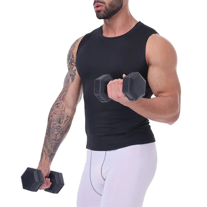Men Compression Tank Top Slim Sleeveless Vest Breathable Quick Dry for