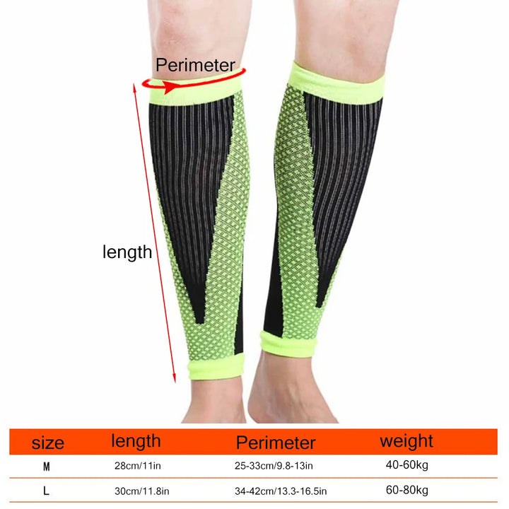 1Pair Compression Calf Sleeves Footless Leg Brace Sock For Running