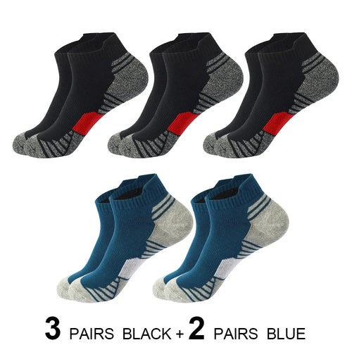 5 Pairs Sport Ankle Socks Men Running Low Cut Cotton Sock Outdoor