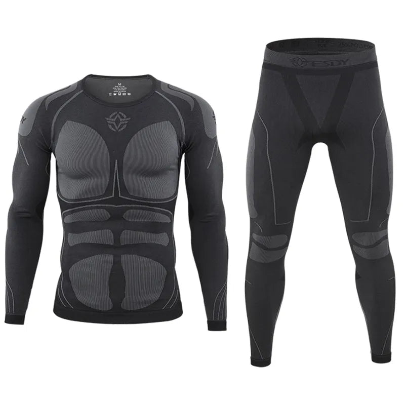 Men Sport Thermal Underwear Suits Outdoor Cycling Compression