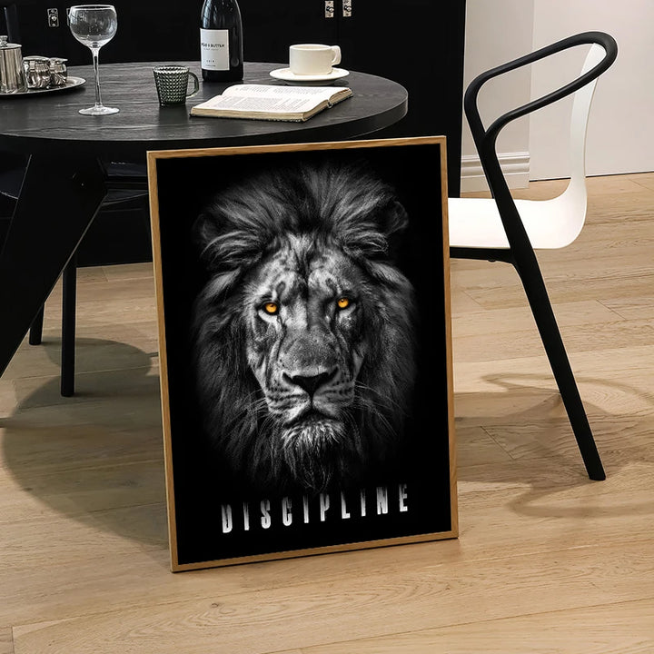 Animal Motivational Wall Art Lion Wolf Leopard Canvas Painting Entrepreneur Quotes Prints Posters Home Office Decor Frameless