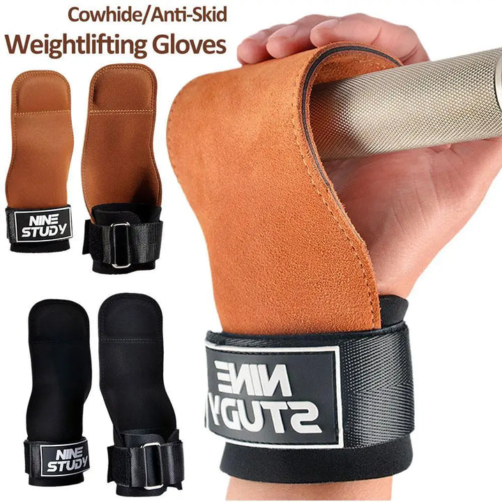 Wrist Straps for Weightlifting Leather Anti-slip Comfortable Grip