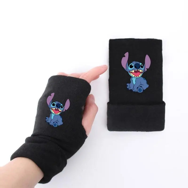 Stitch Gloves Star Baby Anime Peripheral Half Finger Gloves