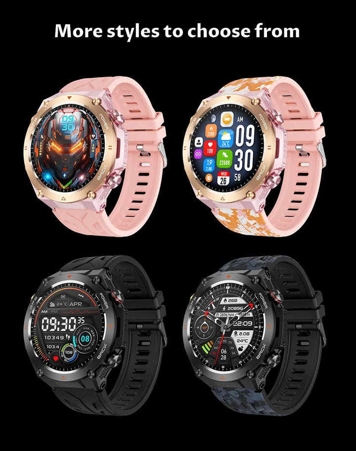 2024 New GPS Smart Watch 1.45" Ultra HD Display Built-in GPS & Compass Make/Receive Phone Calls Smart Bracelet 650mAh Battery