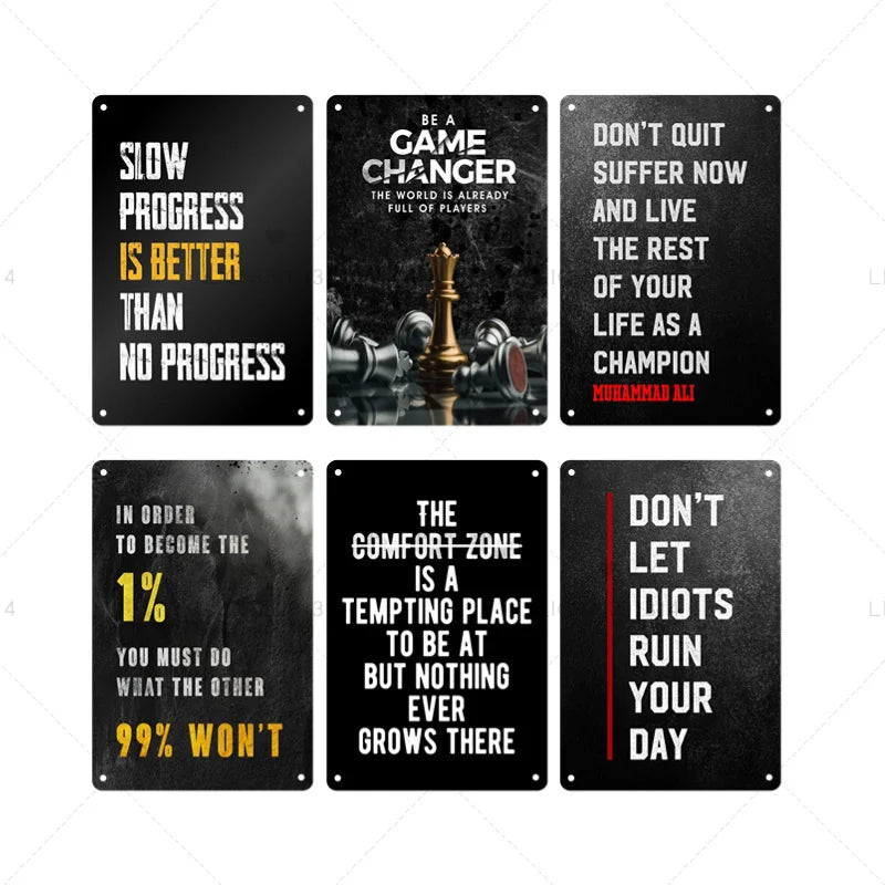 Inspirational Quotes Tin Painting Metal Signage Inspirational Posters