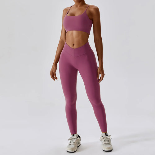 Women's Tracksuit Seamless Yoga Set 2PCS Workout Sportswear Gym