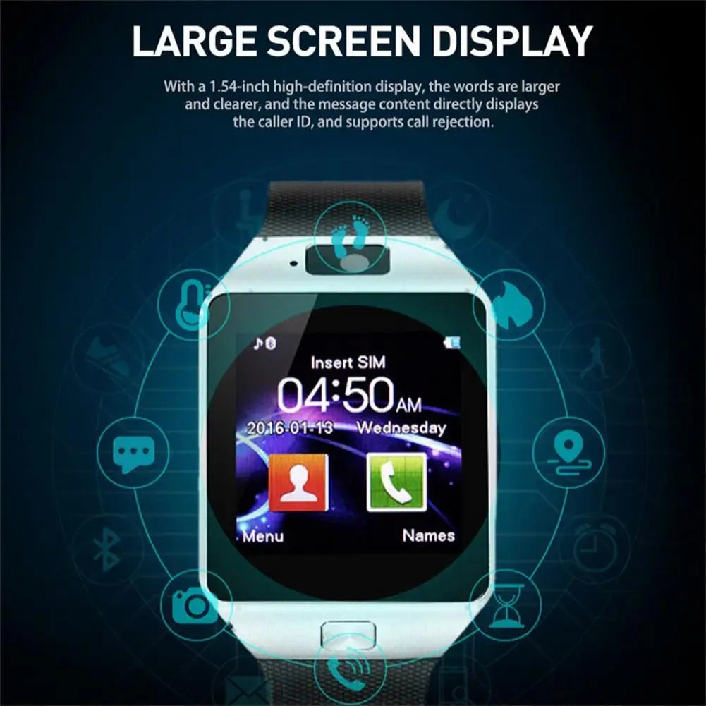 DZ09 Smart Watch Fitness Tracker 1.56" HD Color Screen Bluetooth