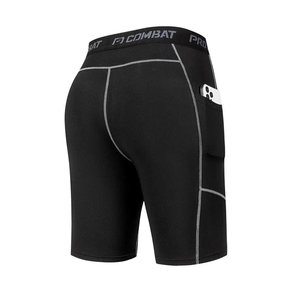 Men Sports Gym Compression Under Base Layer Shorts Tights Half