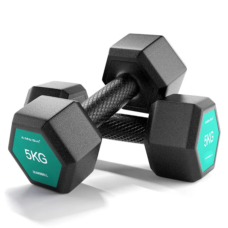 Hexagonal Dumbbells for Men Students Home Fitness Equipment Children Wrapped Dumbbells Pair 0kg 5kg Arm Muscle Training