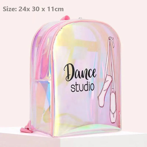 Girls Laser Shiny Ballet Dance Bags Kids Training Shoulder Gym