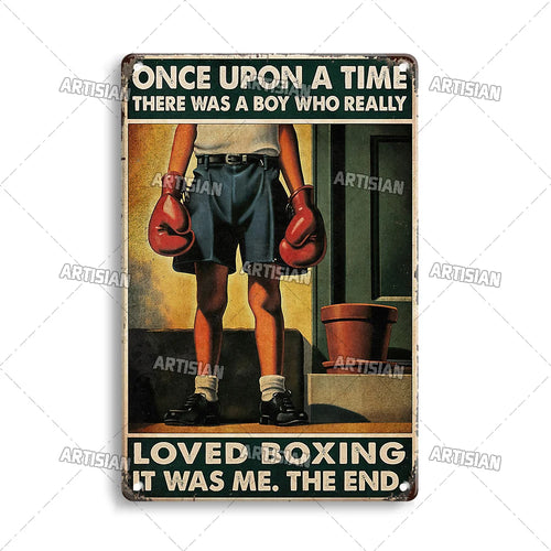 Artisian Sport Metal Sign Boxing Tin Poster Retro Decorative Plate Gym