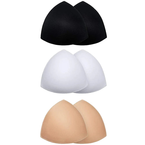 2/12pcs Bra Pads Soft Sponge Women's Triangle Bra Pad Sports Bra