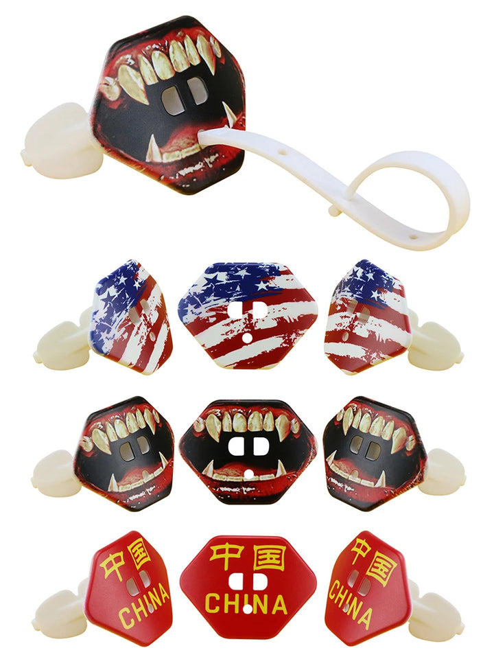 MMA Mouth Guard Lip Guard Boxing Rugby American Football Mouth Guard with Fangs Mouthpiece with Lip