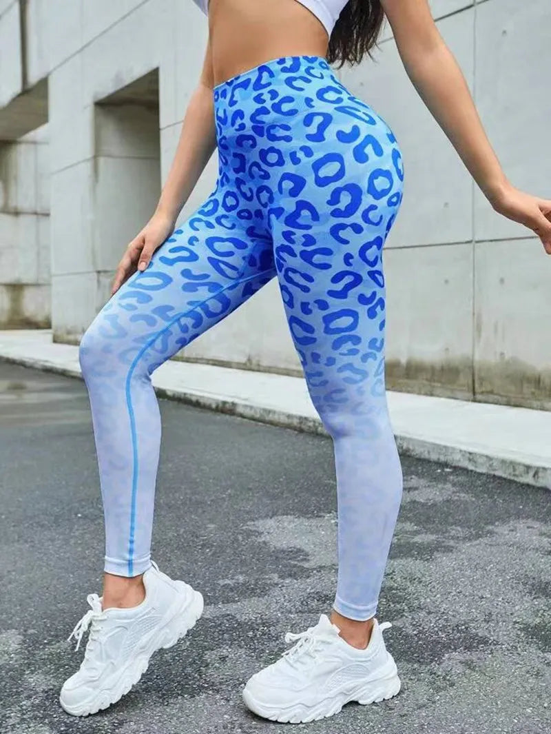 Leopard Print Seamless Leggings Fitness Women High Waist Sexy Yoga