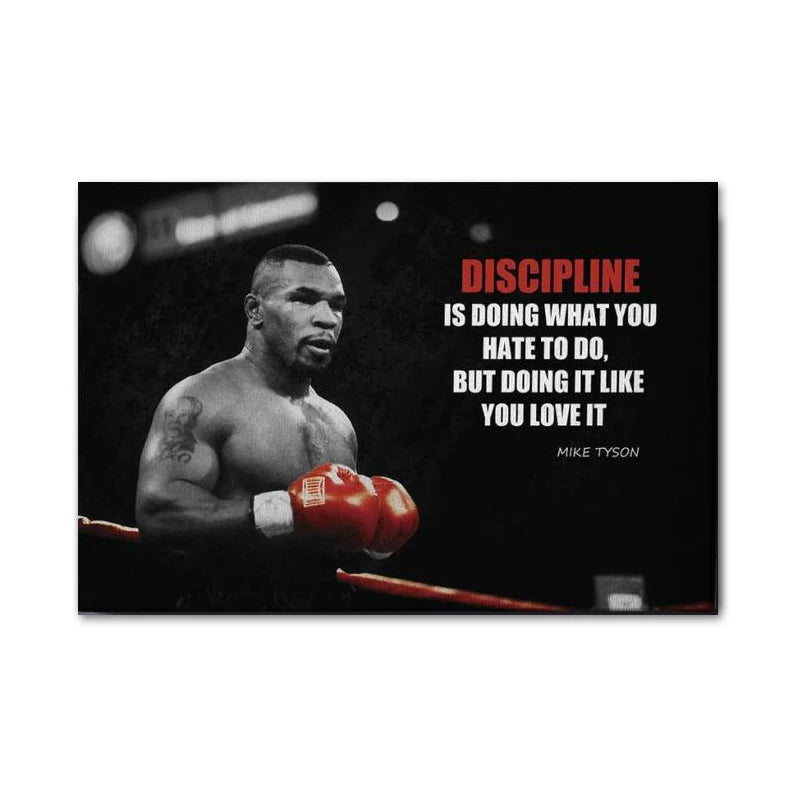 Boxing King Mike Tyson Motivational Quotes Canvas Painting Posters and Print Wall Art Picture for Living Room Home Decor Cuadros