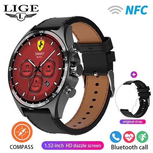 LIGE New Smart Watch 400mAh Outdoor Compass Positioning Men's Watch
