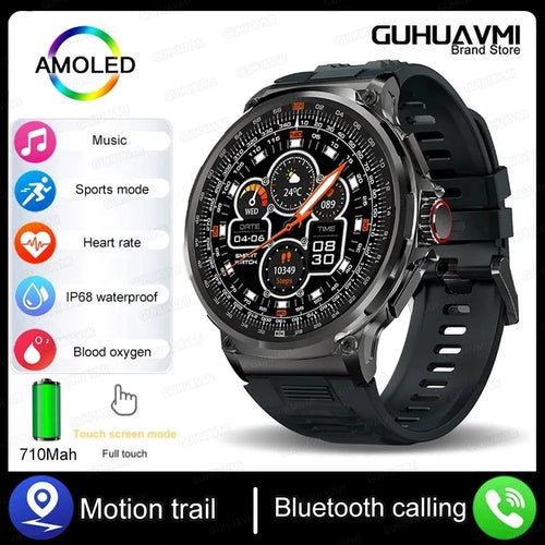 2024 New GPS Track Smart Watch Men 1.85-Inch Ultra HD AMOLED Screen