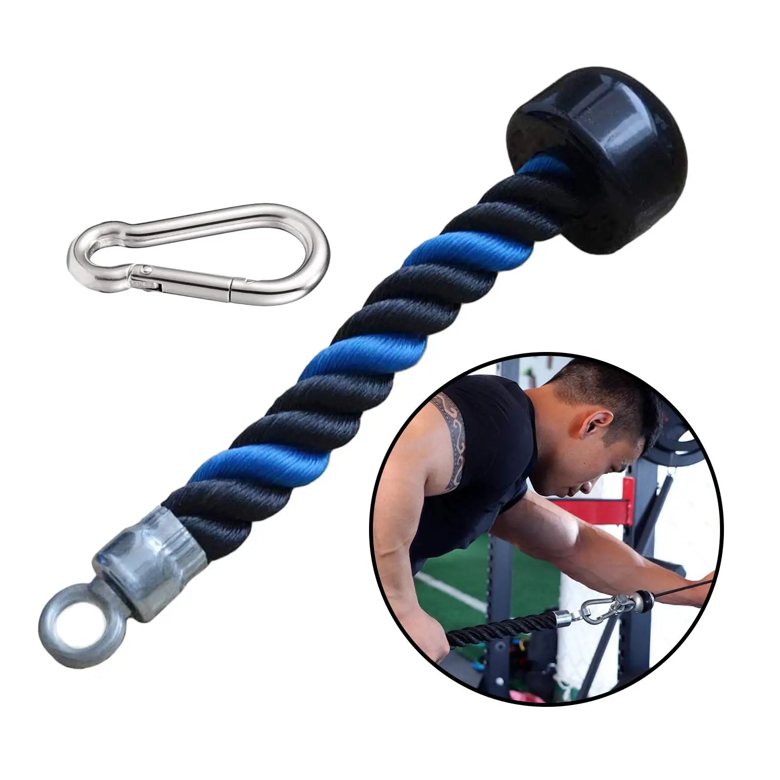 Single Handle Pulley Cable Tie for Triceps Rope Pull Down Attachment
