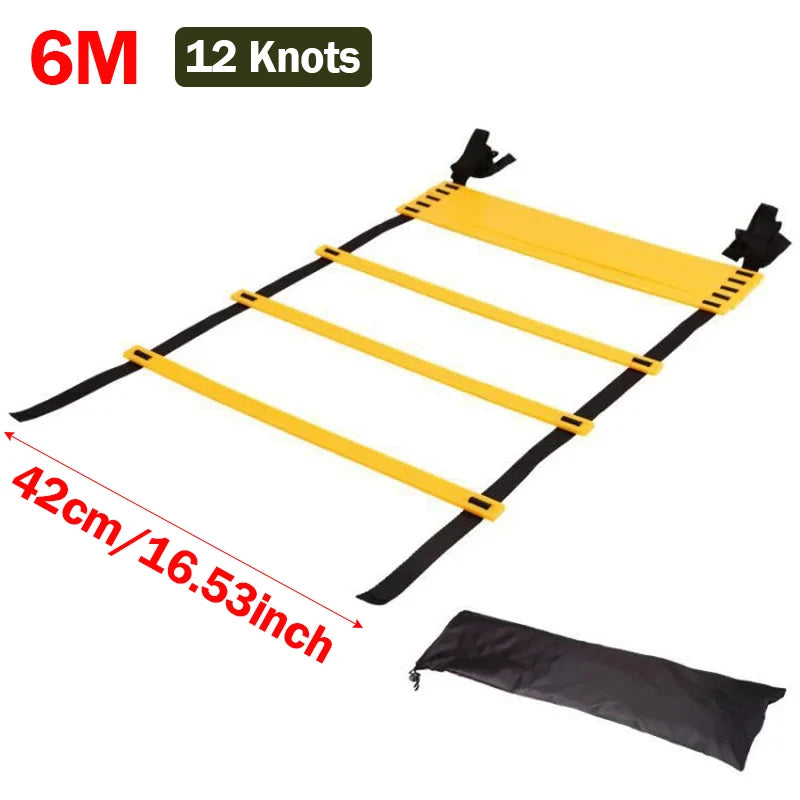 Agility Ladder Nylon Straps Soccer Football Speed Training Ladder Equipment Sports Fitness Running Warm-Up Training Ladder Tool