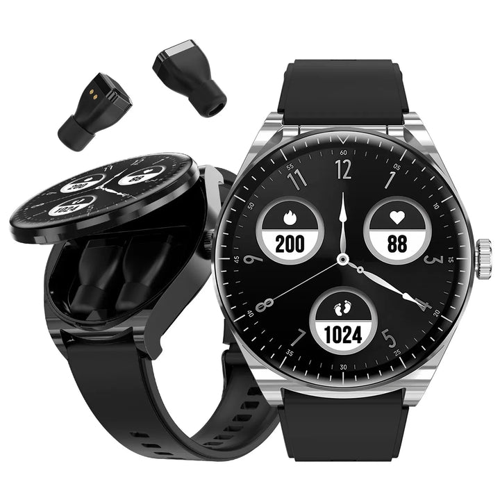 New TWS Earphone Smart Watch NFC Function Fitness Tracker Sports