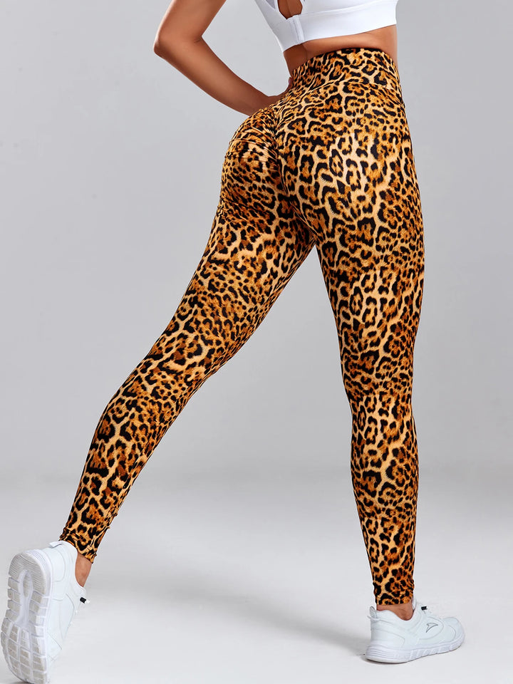 Leopard Print Leggings Women's High Waisted Yoga Pants Fitness Push Up