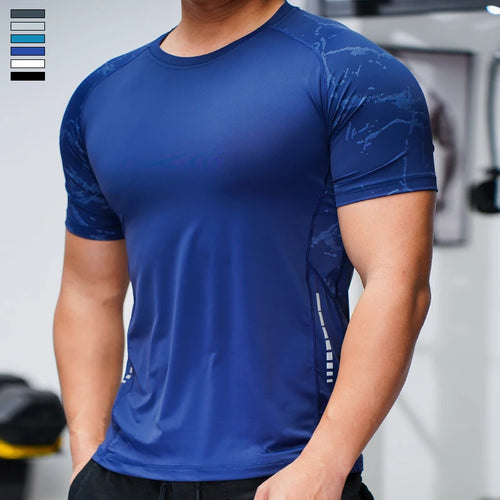 Men Sport T-shirt Quick Dry Short Sleevee Workout Gym TShirt